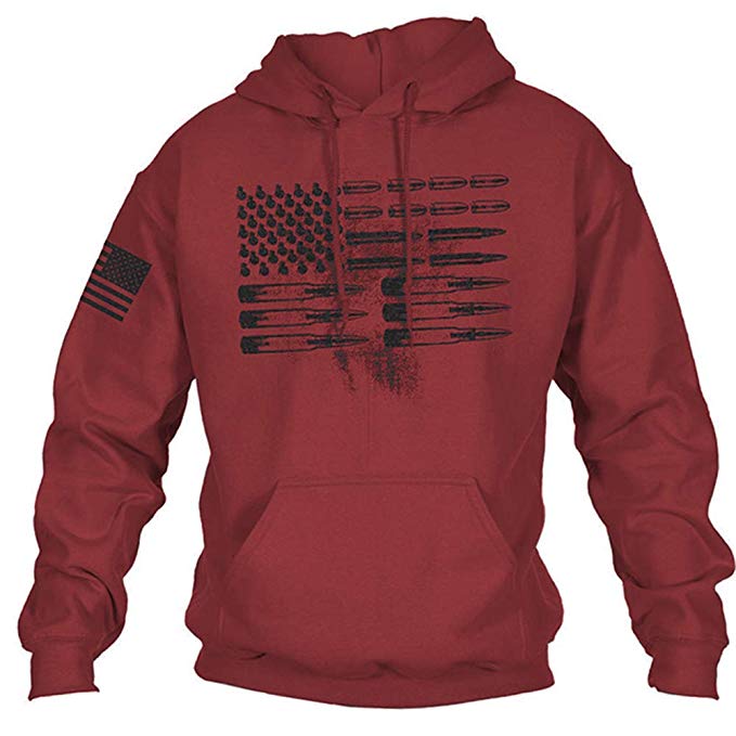 2020 Men's Winter Sweatshirt Long Sleeve American Flag Casual Pullover Hoodie
