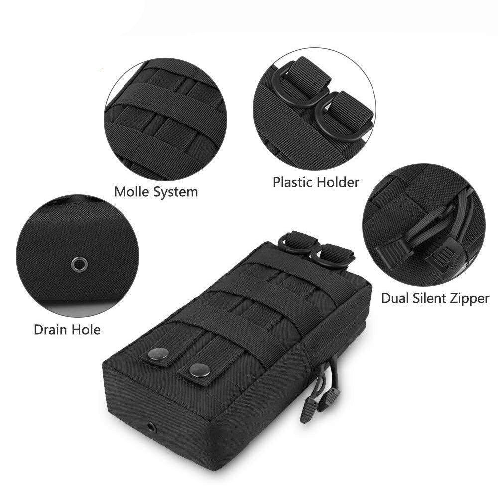 IKSNAIL EDC Molle Pouch Bag Outdoor Vest Waist Pack Hunting Backpack Accessory Gadget Gear Sport Bag Compact Water-resistant Bag