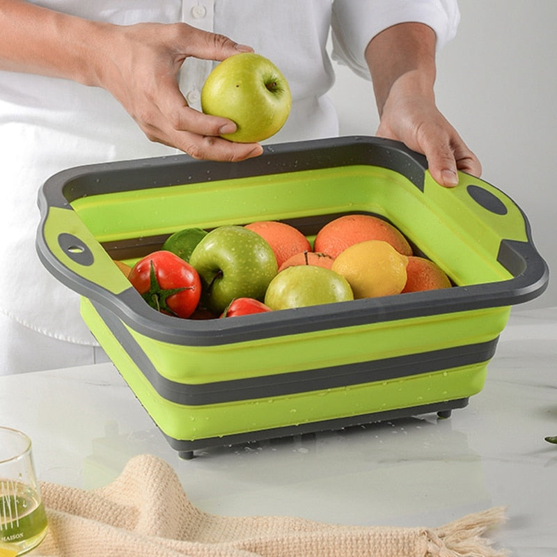 Portable Drain Basket for Camping, Picnic, BBQ, Kitchen