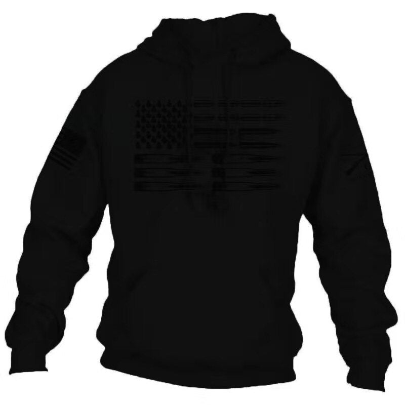 2020 Men's Winter Sweatshirt Long Sleeve American Flag Casual Pullover Hoodie